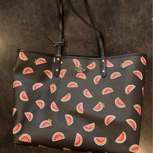 Coach Reversible City Tote with watermelon print